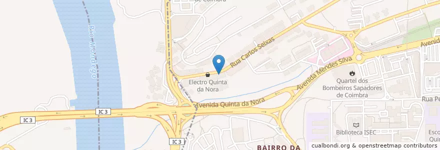 Mapa de ubicacion de Itália Bar en Portugal, Centro, Baixo Mondego, Coímbra, Coímbra, Sé Nova, Santa Cruz, Almedina E São Bartolomeu.
