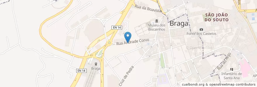 Mapa de ubicacion de Escola de Condução Portas da Sé en Portugal, Nord, Braga, Cávado, Braga, Maximinos, Sé E Cividade.