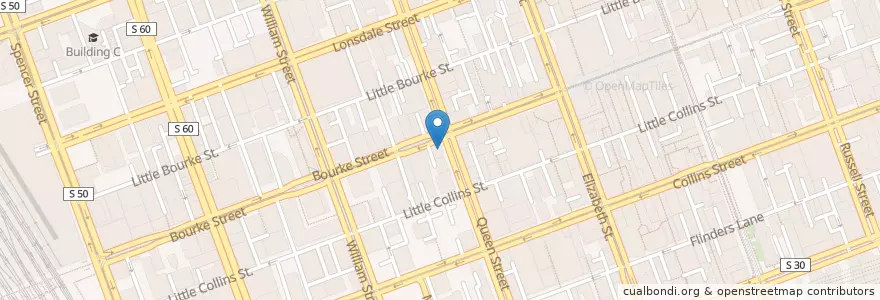 Mapa de ubicacion de BOQ en أستراليا, ولاية فيكتوريا, City Of Melbourne.