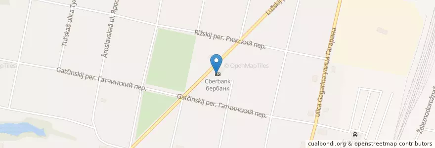 Mapa de ubicacion de Cбербанк en Russland, Föderationskreis Nordwest, Oblast Leningrad, Rajon Luga, Лужское Городское Поселение.