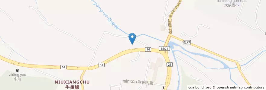Mapa de ubicacion de 全國加油站 en Tayvan, 臺灣省, Nantou, 埔里鎮.