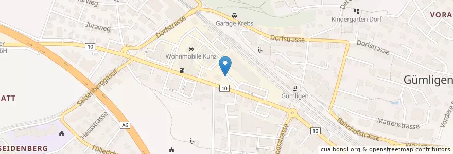 Mapa de ubicacion de Credit Suisse en Schweiz/Suisse/Svizzera/Svizra, Bern/Berne, Verwaltungsregion Bern-Mittelland, Verwaltungskreis Bern-Mittelland, Muri Bei Bern.