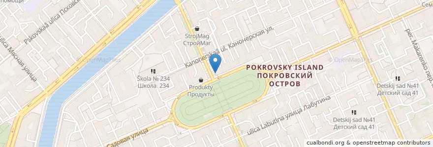 Mapa de ubicacion de Север-Метрополь en Russland, Föderationskreis Nordwest, Oblast Leningrad, Sankt Petersburg, Адмиралтейский Район, Округ Коломна.