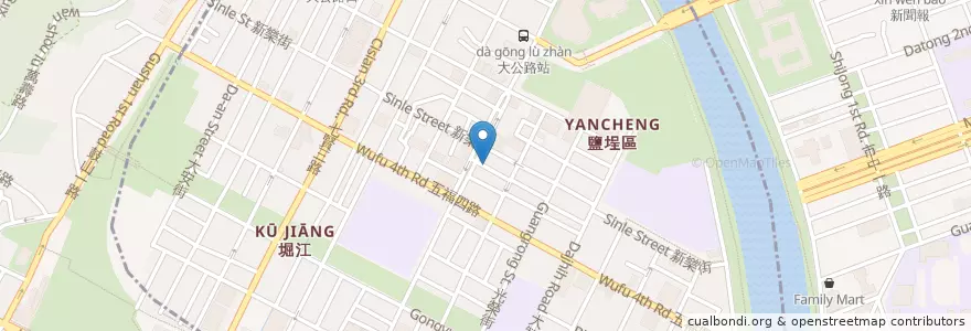 Mapa de ubicacion de 鹽埕區 en 臺灣, 高雄市, 鹽埕區.