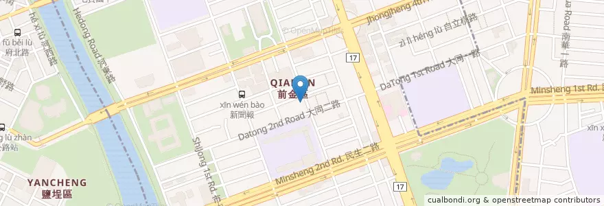 Mapa de ubicacion de 前金區 en 臺灣, 高雄市, 前金區.