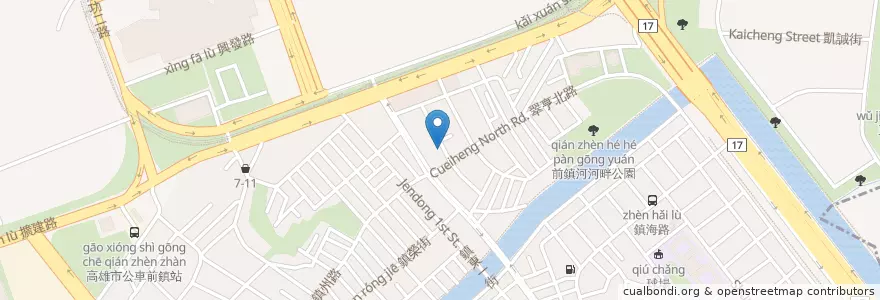 Mapa de ubicacion de 첸전구 en 타이완, 가오슝시, 첸전구.