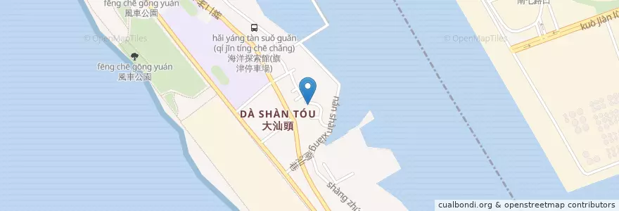 Mapa de ubicacion de 旗津区 en 台湾, 高雄市, 旗津区.