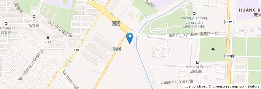 Mapa de ubicacion de 鳳山區 en تایوان, کائوهسیونگ, 鳳山區.