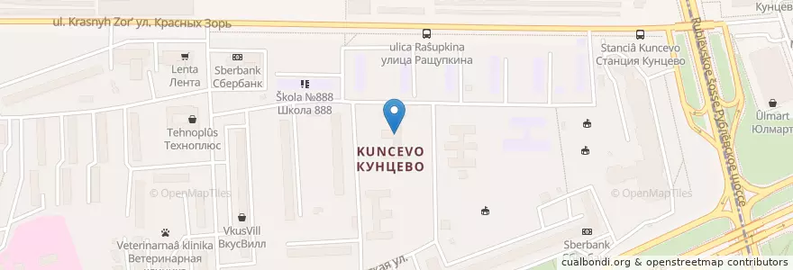Mapa de ubicacion de Детский сад № 1284 en Rusia, Distrito Federal Central, Москва, Западный Административный Округ, Можайский Район.