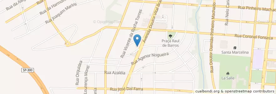 Mapa de ubicacion de Pizzaria Mão na Roda en 巴西, 东南部, 圣保罗, Região Geográfica Intermediária De Bauru, Região Imediata De Botucatu, Botucatu.