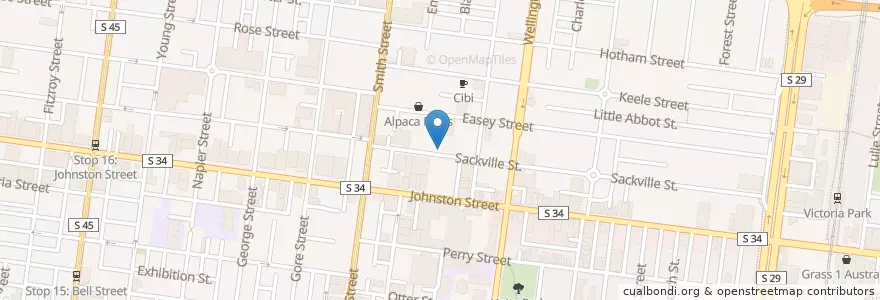 Mapa de ubicacion de Everyday Coffee en Австралия, Виктория, City Of Yarra.