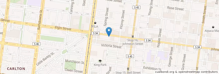 Mapa de ubicacion de Kanela en Australien, Victoria.