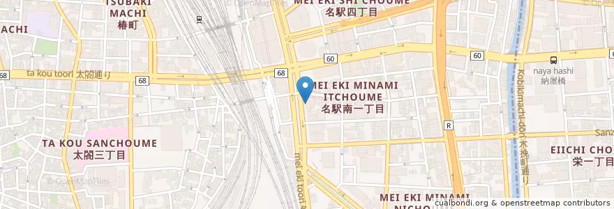 Mapa de ubicacion de Moriva Coffee en 日本, 愛知県, 名古屋市, 中村区.