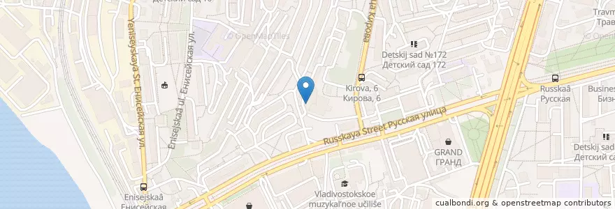 Mapa de ubicacion de Sona en Россия, Дальневосточный Федеральный Округ, Приморский Край, Владивостокский Городской Округ.