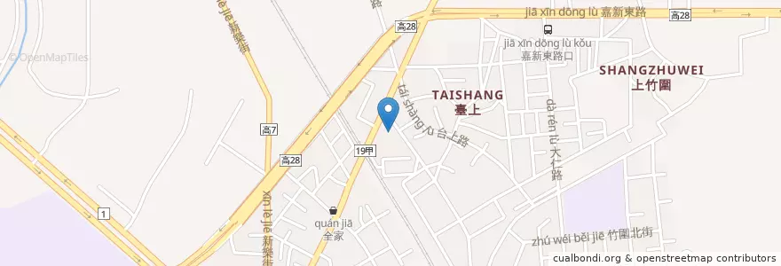 Mapa de ubicacion de 岡山區 en تايوان, كاوهسيونغ, 岡山區.