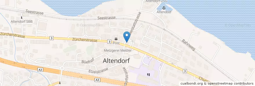 Mapa de ubicacion de Landgasthof Rose en Schweiz/Suisse/Svizzera/Svizra, Schwyz, March, Altendorf.