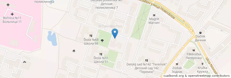 Mapa de ubicacion de Стоматологическая клиника en Rusia, Distrito Federal Central, Óblast De Riazán, Городской Округ Рязань.