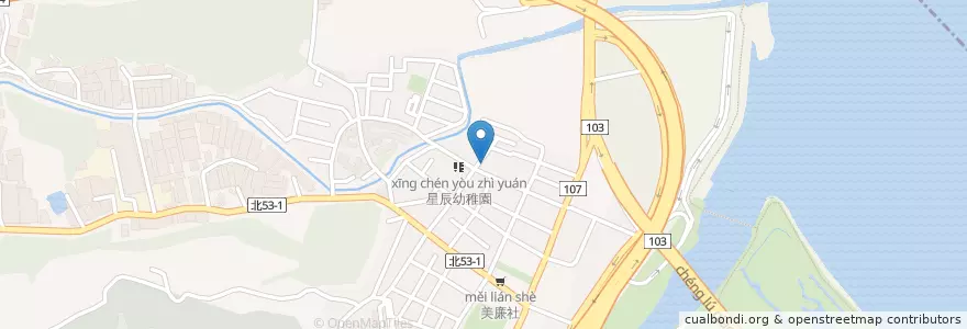 Mapa de ubicacion de 五股區農會成德辦事處 en Taiwán, Nuevo Taipéi, 五股區.