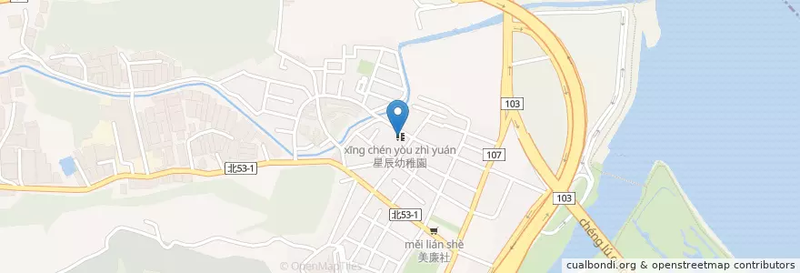 Mapa de ubicacion de 星辰幼稚園 en Taiwan, 新北市, 五股區.