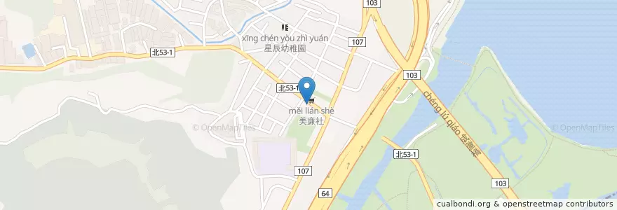 Mapa de ubicacion de 五股區農會成洲辦事處 en Taiwán, Nuevo Taipéi, 五股區.