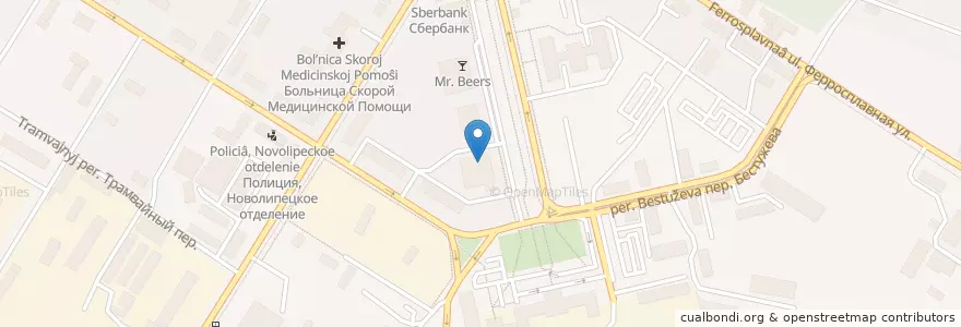 Mapa de ubicacion de Библиотека ОАО "НЛМК" en Russia, Distretto Federale Centrale, Oblast' Di Lipeck, Городской Округ Липецк.