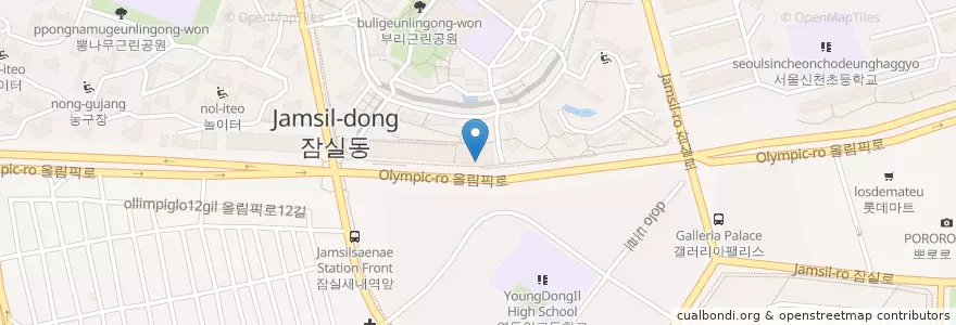 Mapa de ubicacion de KEB하나은행 en Corea Del Sur, Seúl, 송파구, 잠실2동.