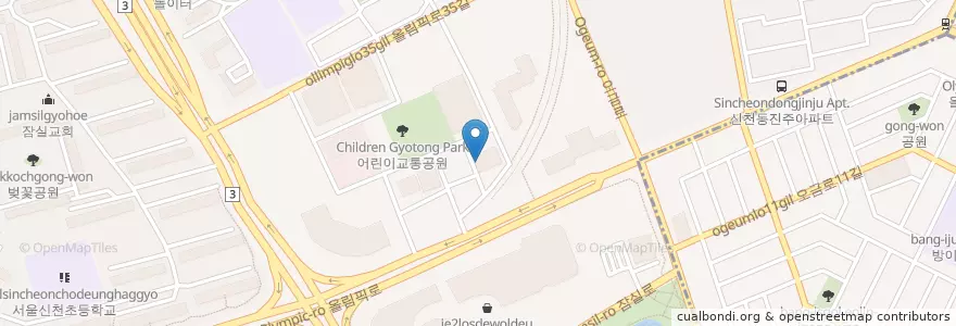 Mapa de ubicacion de 외환은행 en Korea Selatan, 서울, 송파구.