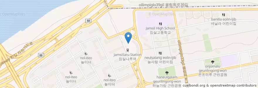 Mapa de ubicacion de 신한은행 en Республика Корея, Сеул, 송파구.
