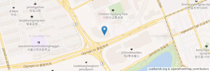 Mapa de ubicacion de 우리은행 en 대한민국, 서울, 송파구.