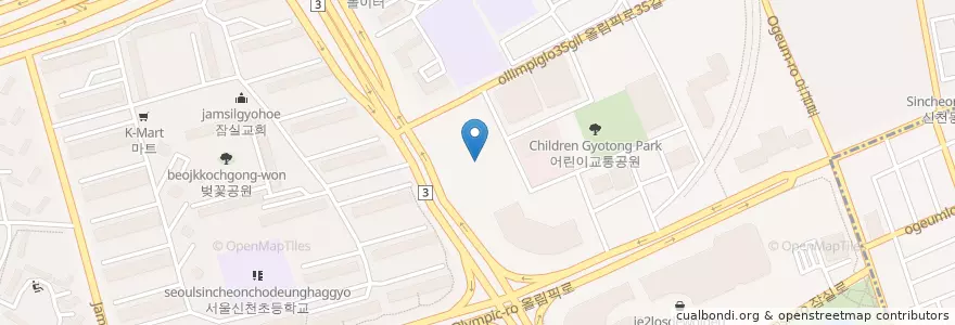 Mapa de ubicacion de 국민은행 en 대한민국, 서울, 송파구.