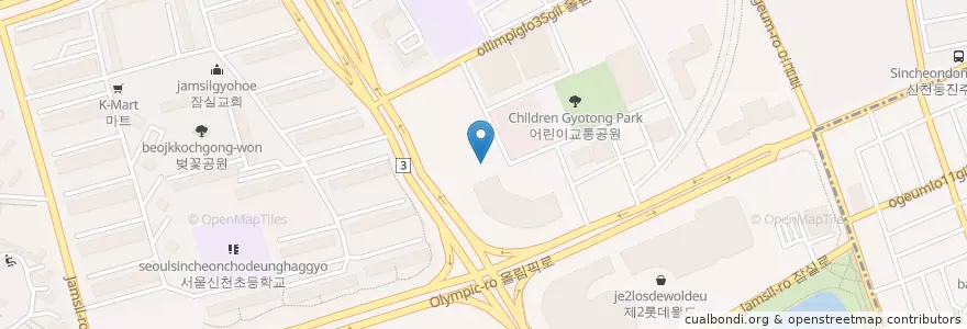 Mapa de ubicacion de 씨티은행 en 대한민국, 서울, 송파구.