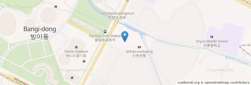 Mapa de ubicacion de 외환은행 en 대한민국, 서울, 송파구, 오륜동.