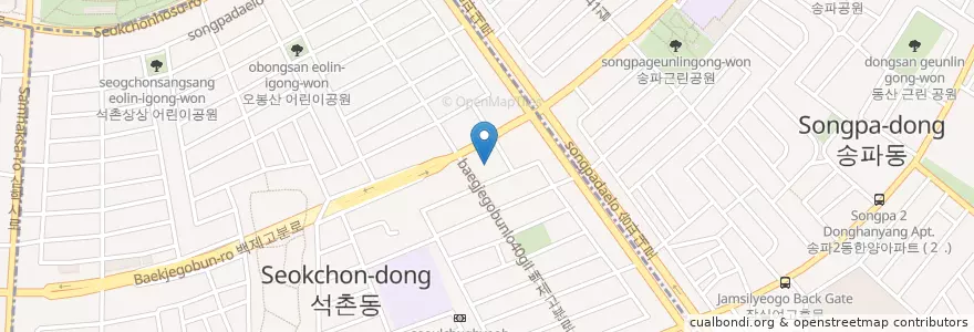 Mapa de ubicacion de KEB하나은행 en Corée Du Sud, Séoul, 송파구.