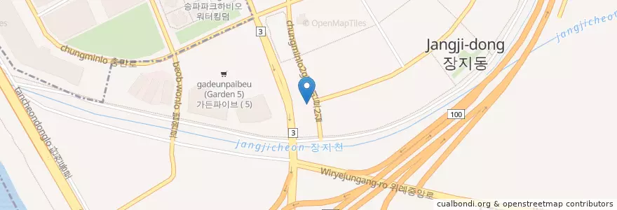 Mapa de ubicacion de 신한은행 en Korea Selatan, 서울, 송파구.