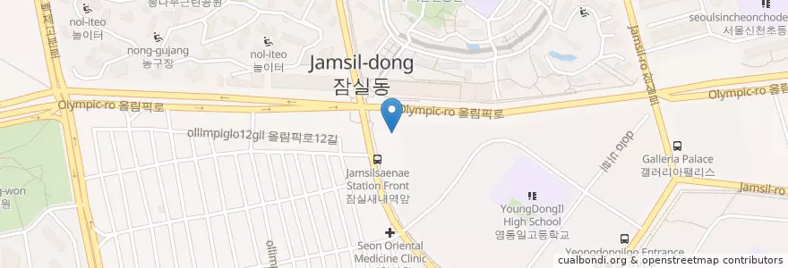 Mapa de ubicacion de 신한은행 en Güney Kore, Seul, 송파구.