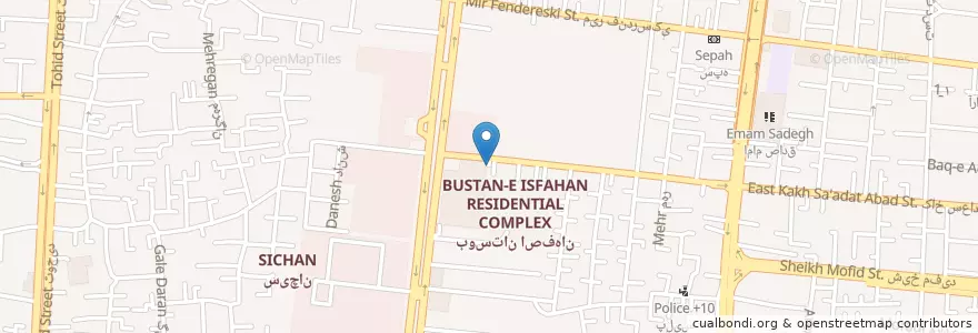 Mapa de ubicacion de اسون en İran, İsfahan Eyaleti, شهرستان اصفهان, بخش مرکزی شهرستان اصفهان, اصفهان.
