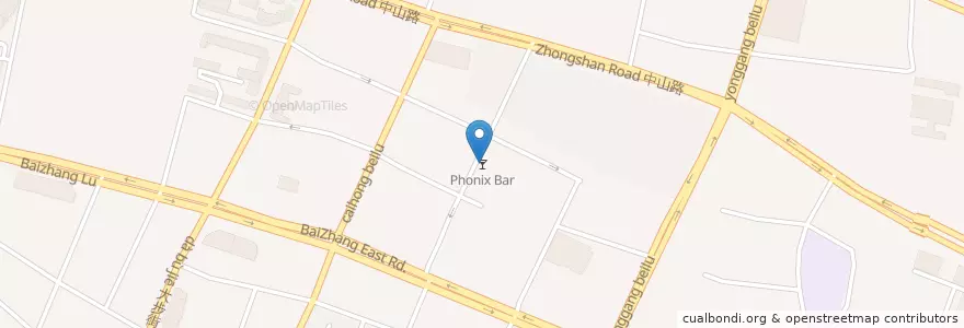 Mapa de ubicacion de Phonix Bar en China, Zhejiang, 宁波市, 鄞州区.