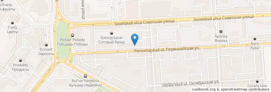 Mapa de ubicacion de Пицца en ロシア, 中央連邦管区, リペツク州, Городской Округ Липецк.