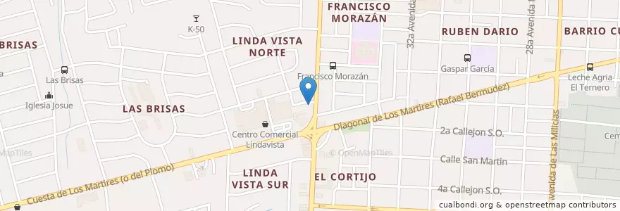 Mapa de ubicacion de Asados El Toro en Nicarágua, Departamento De Managua, Managua (Municipio).