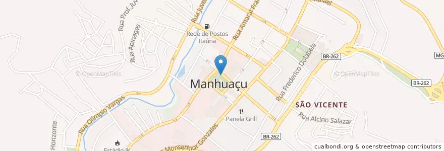 Mapa de ubicacion de Matriz en 브라질, 남동지방, 미나스제라이스, Região Geográfica Intermediária De Juiz De Fora, Microrregião Manhuaçu, Manhuaçu.