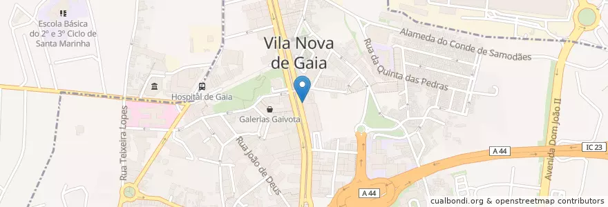 Mapa de ubicacion de BPI en Portogallo, Nord, Área Metropolitana Do Porto, Porto, Vila Nova De Gaia, Mafamude E Vilar Do Paraíso.