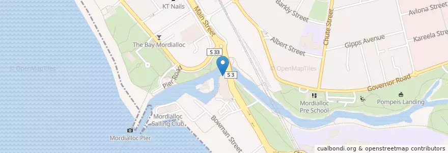 Mapa de ubicacion de Cafe Bar en Австралия, Виктория, City Of Kingston.