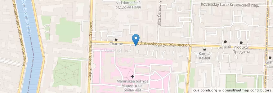 Mapa de ubicacion de Al Capone en Russia, Северо-Западный Федеральный Округ, Oblast' Di Leningrado, San Pietroburgo, Центральный Район, Литейный Округ.