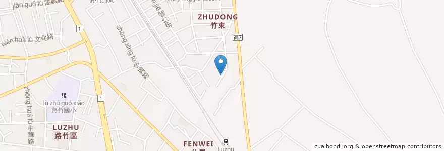 Mapa de ubicacion de 路竹區 en Taiwan, Kaohsiung, 路竹區.