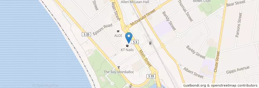 Mapa de ubicacion de Delicious Bites Cafe en オーストラリア, ビクトリア, City Of Kingston.
