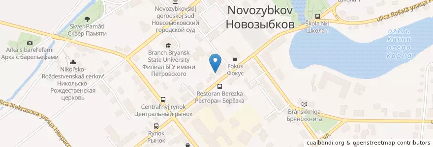 Mapa de ubicacion de Районная библиотека en Russie, District Fédéral Central, Oblast De Briansk, Новозыбковский Городской Округ.