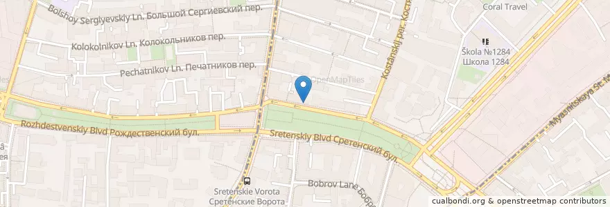 Mapa de ubicacion de Сандал en Rusia, Центральный Федеральный Округ, Москва, Центральный Административный Округ, Красносельский Район.