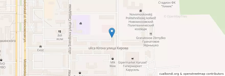 Mapa de ubicacion de ДентаМед en Russie, District Fédéral Central, Oblast De Toula, Городской Округ Новомосковск.