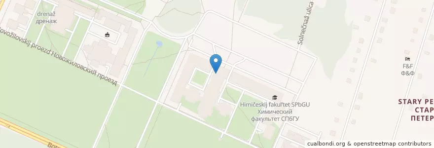 Mapa de ubicacion de Сбербанк en Russie, District Fédéral Du Nord-Ouest, Oblast De Léningrad, Saint-Pétersbourg, Петродворцовый Район, Peterhof.