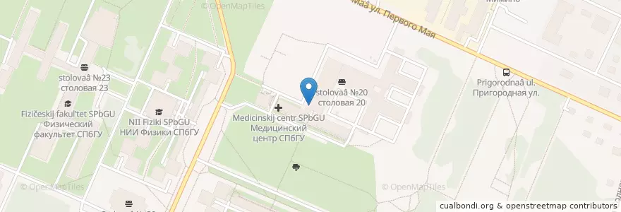 Mapa de ubicacion de Сбербанк en ロシア, 北西連邦管区, レニングラード州, サンクト ペテルブルク, Петродворцовый Район, Петергоф.